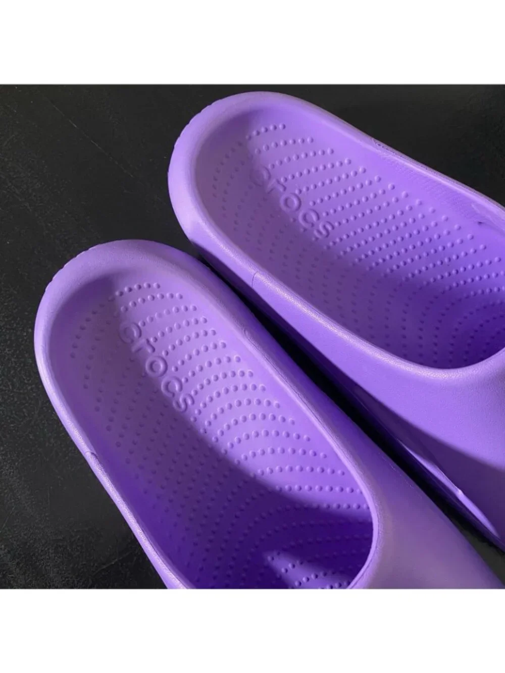 Crocs Mellow Recovery Slide Sandals Men 10 Women 12 Galaxy Purple Waterproof - Picture 7 of 12